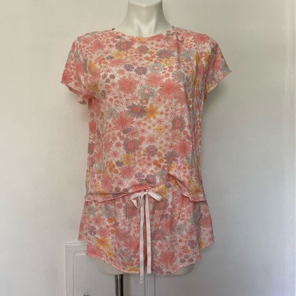 Lauren Conrad Pajama Short set Floral Vintage Daisy - Picture 1 of 11